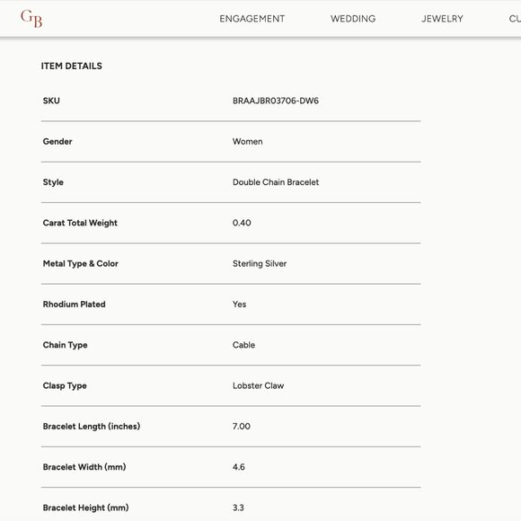 Brand New! 2/5 CTW Round Lab Grown Diamond Double Chain Bracelet - 7 Inches - Picture 4 of 7